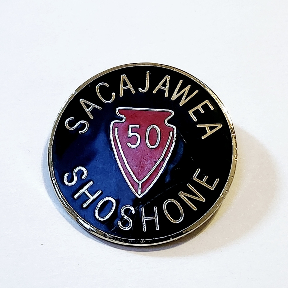 Black and Red Sacajawea Shoshone Pin